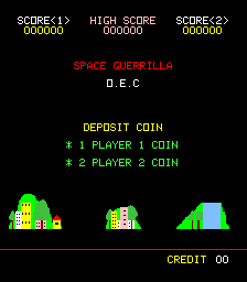 Space Guerrilla Title Screen